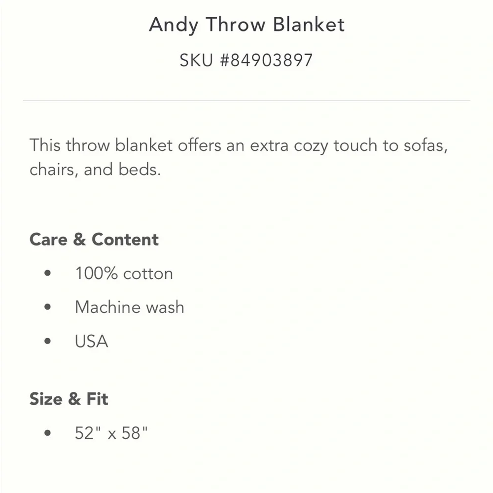 Andy Woodland Throw Blanket deers & trees - Picture 2 of 6